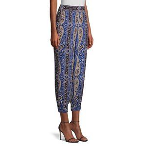kobi halperin paisley viscose cropped jogger pants Tristin boho print viscose